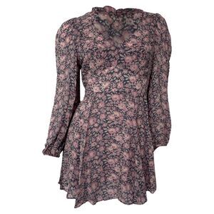 LoveShackFancy Cassidy Mini Dress in Floral Print Viscose